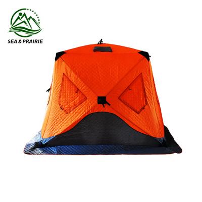 China SEA PRAIRIE Breathable Ice Fishing Tent Carry On Warm Wind Proof Ice Fishing Camping Thickened Cotton Folding Sauna Winter Fishing Outdoor Tent for sale