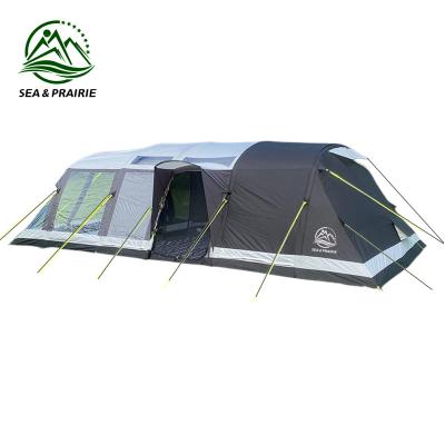 China SEA&PRAIRIE Family Blow Up Tent 6 Person Breathable Manufacturing Biggest 3 Bedroom Outdoor Camping Inflatable Air Tent for sale