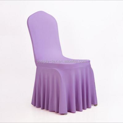 China Single Cover Hotel Chair Skirt Skirting Sale Wedding Chair Cover for sale