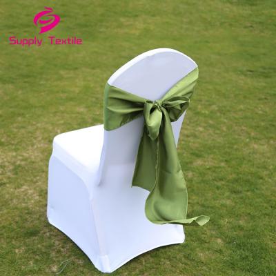 China Decoration Disposable Wedding Chair Covers Satin Chair Sashes For Sale for sale