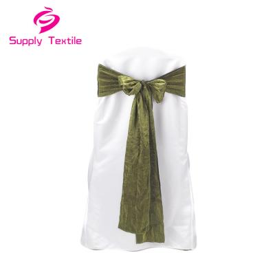 China Custom Made Disposable Fashion Chiffon Sash Elegant Wedding Chair for sale