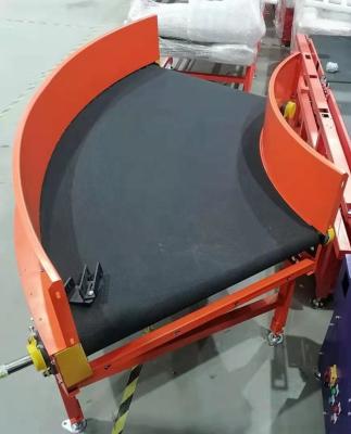 China Logistics Transportation Warehouse 45 90 180 Degree Conveyor Hot Sale Efficiency Rotation Conveyor Belt for sale