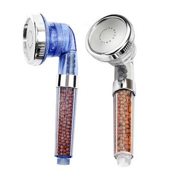 China PC and ABS Plastic Three Functional Bathroom Minger No-Drain High Water Pressure Filter Handheld Shower Head for sale