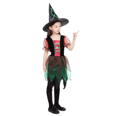 China Dance Stage Performance Factory Outlet Halloween Children's Costume Witch Dress Up Dress for sale