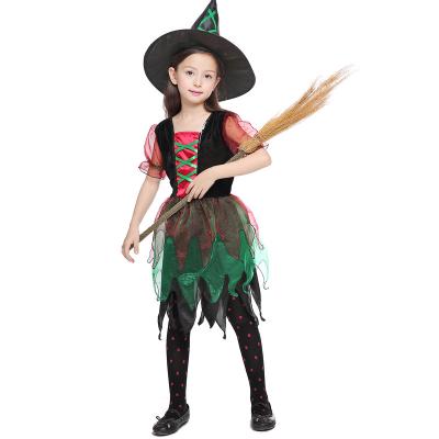 China Children's Stage Dance Performance Halloween Witch Costume Girls Dress Up Dress for sale