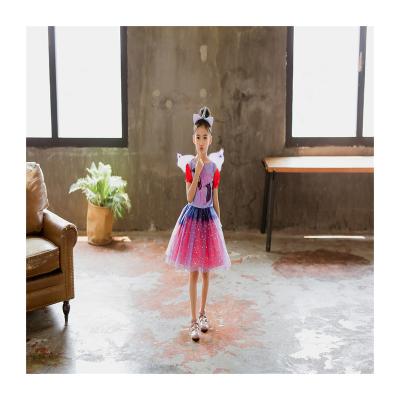 China Dance Stage Performance Factory Supply Yarn Skirt Cotton Unicorn Girls Princess Dress Lovely For Stage Costume for sale