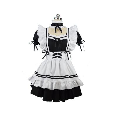 China Black and White Dress Lolita Dresses Cosplay Anime Uniform Dress Apron Costume Polyester Women Maid Costume for sale