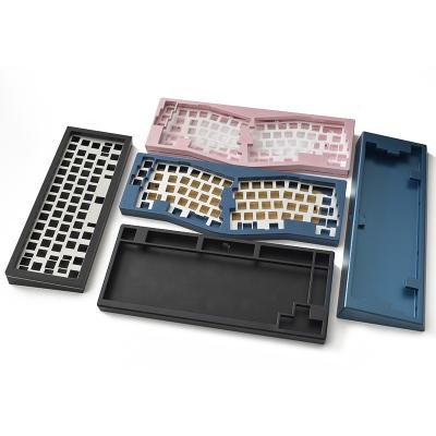 China 2019 OEM Aluminum Color Anodized Brass Aluminum CNC Lathe Machine Mechanical Parts Control Acrylic Keyboard Case Keyboard for sale