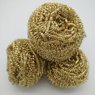 China Factory Direct Selling Pot Wire Pot Viable Pure Copper Brass Scourer Wool Cleaning for sale