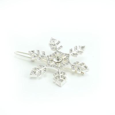 China 2023 Fashion Silver Snowflake Headdress With Christmas Gift Street Net Red Hair Clip for sale