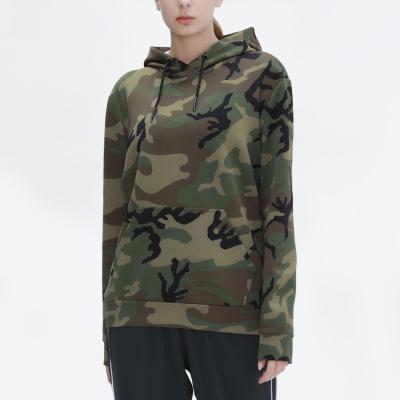 China Camouflage Fashion Sports Casual Tops Breathable Hooded Sweatshirt Long Sleeve With Drawstring Running Fitness Women Shaping Hoodies for sale