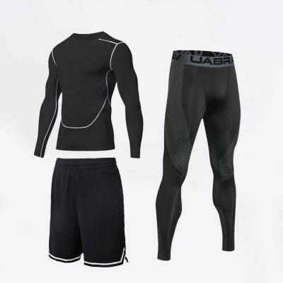 China Antibacterial Customized Quick-drying Men's Leisure Running Tights Fitness Compression Suit for sale