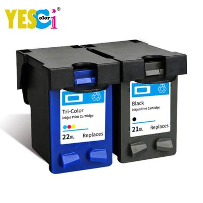 Chine 21XL 22XL Yes-colored Remanufactured Remanufactured Inkjet Cartridge For Hp Deskjet Officejet 3910 3920 3930 3940 D1320 D1330 D1360 à vendre