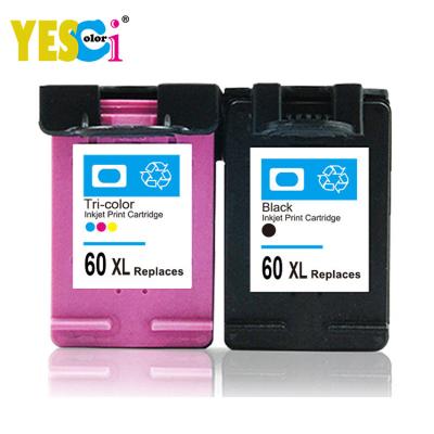 Chine 60XL 60 XL Yes-Colored Remanufactured Remanufactured Inkjet Cartridge For Hp Deskjet D1620 D1630 D1658 D1660 D1663 D1668 D2530 D2545 D2560 à vendre