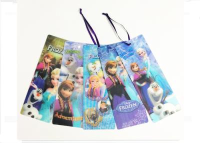 China Custom Printed PET / PP 3D Lenticular Bookmarks With Hole For Christmas for sale