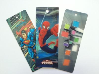 China PET 3D Lenticular Personalized Book Marks With CMYK Printing 0.65 mm Thick for sale