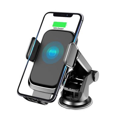 China Wireless Charging Amazon new design 10W Automatic clip qi induction mobile phones fast charging QC3.0 wireless car charger for iPhone for sale