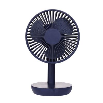 China Big wind speed 90 degree rotate Rechargeable Fan Portable Rechargeable USB Small Table Rotate Power Bank Desk Mini Fan for Office Home School Digital Plastic 5W for sale