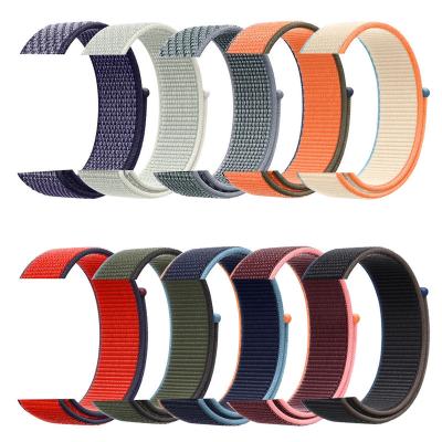 China Color Nylon fabric Watch Band Colors Woven Lightweight Breathable Wristband Strap Sport Loop for Apple watch 7/6/5/4 nylon band 41mm 44 mm 45mm 40mm for sale