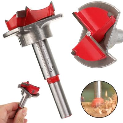 China Drilling 35mm Forstner Auger Wood Drill Bit Wooden Wood Cutter Hex Wrench Woodworking Hole Saw For Power Tools for sale