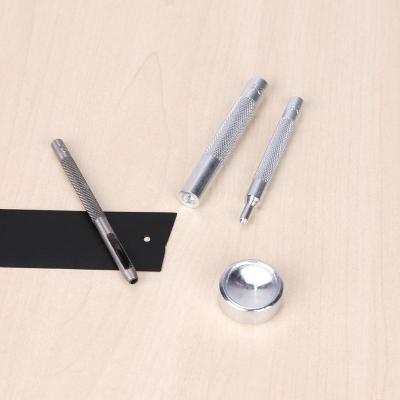 China Leather Working 831 655 633 501 201 203 Metal Snap Button Fastener Setter Metal Snaps Snaps Install Base Punch Tool Kit for sale