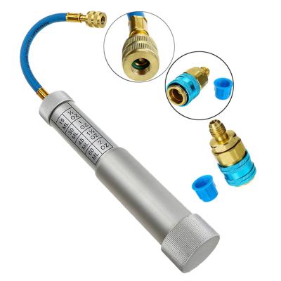 China Oil and Dye Syringe 1/4 Inch SAE R134A 2Oz Oiler Tube Injection Filling Tool GC3807 Automotive Coolant Manual Air Conditioning Coolant Pressure Lubricator for sale