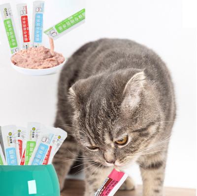 China Viable Professional Manufacturer Oem Pouch Wet Cat Food Cat Treats Snacks Cat Strip for sale