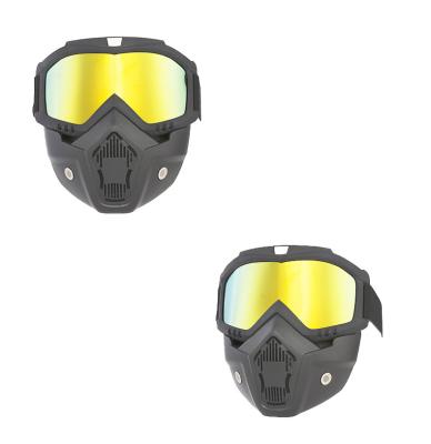 China TPU+PC Detachable Fog Light For Motocross Motorcycle Open Face Wear-resistant Outdoor Recycling Ski Glass Half Helmet for sale