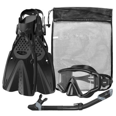 China Eco-friendly Sambo Diving Full Dry Tube Snorkeling Window Snorkeling Three Fins for sale