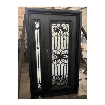 China Front Courtyard Simple Gate Door Modern Style House Building Iron Front Entry Door for sale