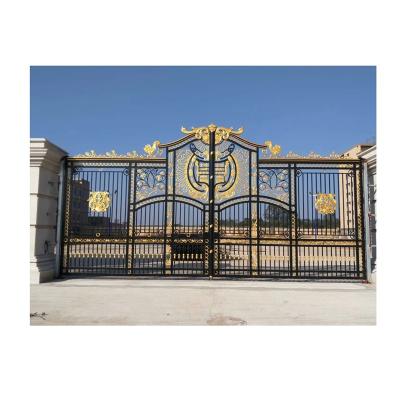 China Best Selling Modern Garden Iron Classic Entry Gate Wrought and Cast Iron Doors Door Cast Iron Gate for sale