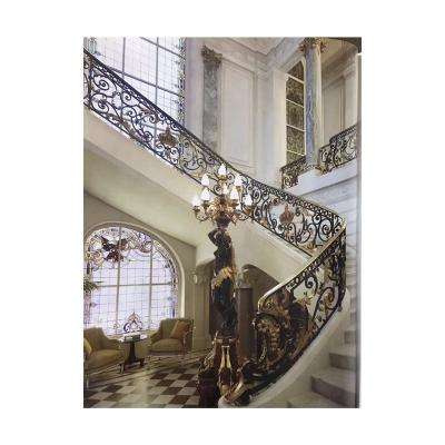 China Traditional Handmade Wrought And Cast Iron Stair Handrail High End Handrails For Homes for sale