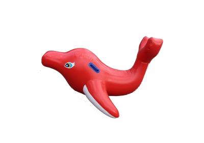 China Small Red Dolphin Inflatable Water Floating Toys 3*1m for Park for sale