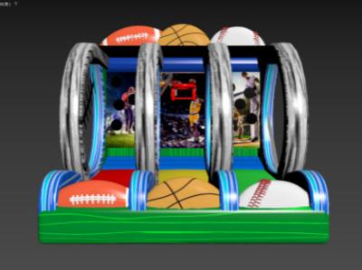 China Football Baseball Backetball Inflatable Games For Teenager Adult for sale