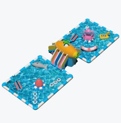 China Outdoor Giant Slides Inflatable Water Park Customized With Two Large Pool for sale