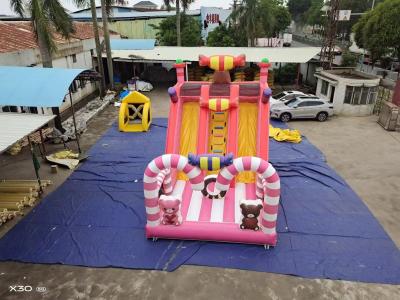 China Candy World Pink Style Inflatable Slides For Rental Event Party for sale