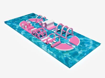 China Pink aufblasbarer Wasserausfallplatz Freipark für den Sommer zu verkaufen