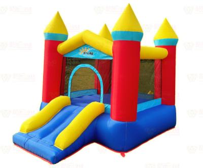 China Polyester Oxford tobogán inflable y trampolín para niños diversión y ejercicio combinado en venta