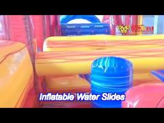 children inflatable bounce house and slide customized with pool stopper