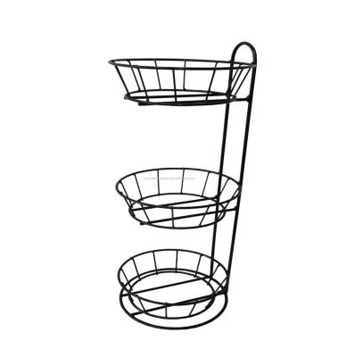 China Modern 3 Tier PLANTER Stand Metal Used With Outdoor Flower/Green Plant Flower Pot Holder Round Shape Modern Decoration Outdoor Steel for sale