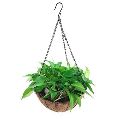 China Artificial Hanging Electric Flower Basket Plant Pot Holder Baskets 12inch Planter Pot for sale