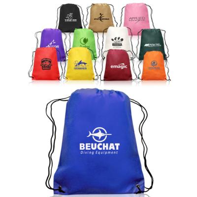 China Empty Drawstring 190T 210D 420D Polyester Drawstring Bag For Promotion With Customized Logo for sale