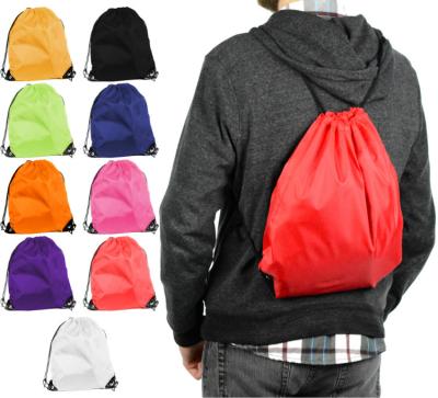 China Wholesale Basic Waterproof Drawstring Bag Polyester Webbing Pack Drawstring Bag Backpack For Men for sale