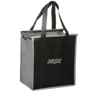 China Large Waterproof Wholesale Reusable Nonwoven Thermal Food Insulated Cooler Bag Ice Cooler Bags Custom Logo for sale