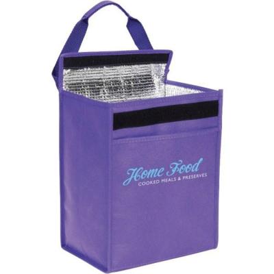 China 80GSM Foil Sliver Cooler Bag Waterproof Non Woven Foam Thermal Bag For Food Delivery for sale