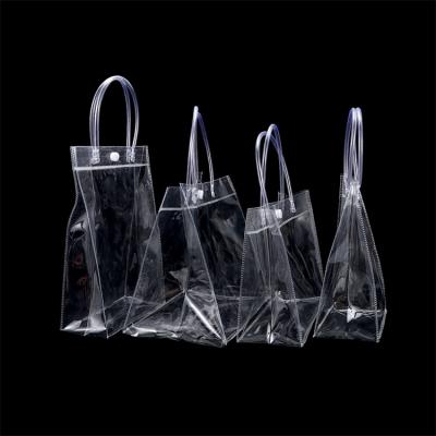 China Custom Clear/Matte/Colorful Clear/Matte/Colorful Solid Color PVC Tote Bag Shopping Bag Customer Eco Friendly Grocery Bag for sale