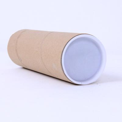 China Recycled materials factory direct sale eco-friendly cosmetic containers, mail tube, mailing tube with plastic lid for sale