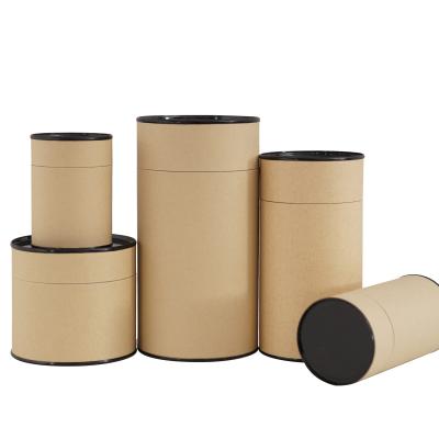 China Recycled Materials Wholesale Cosmetic Kraft Paper Tube , Custom Poster Tube Tea Packaging Kraft Paper Tube White Cardboard Brown Paperboard for sale