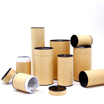 China Eco-friendly Recycled Materials Kraft Cardboard Water Bottle Paper Tube Packaging Box Round Glass Bottle / Wine Jar / Wine Cup Paper Tube Box for sale