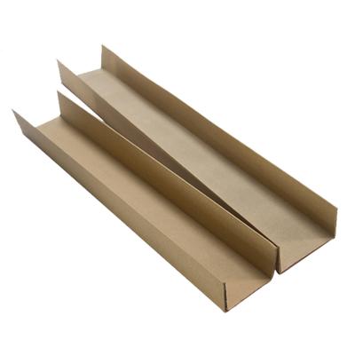 China Eco - Friendly Recycle Kraft U / V / L Profile Edgeboard Cardboard Edge Wall Base / Skirting Line Protector for sale